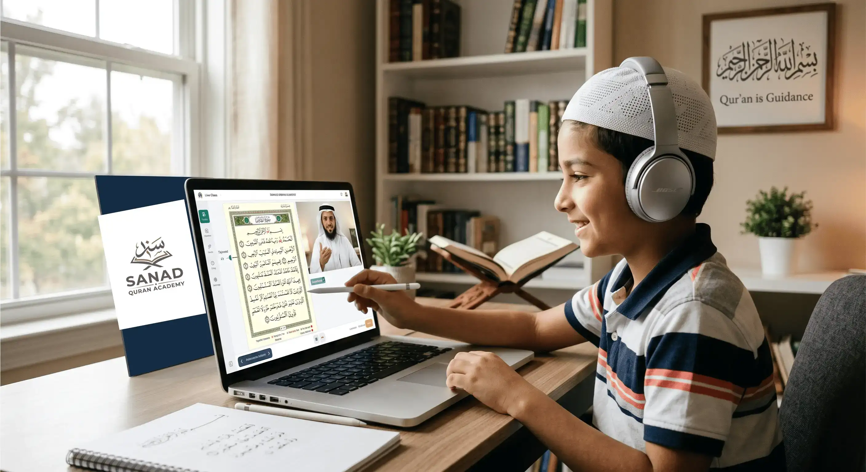 Student learning Quran